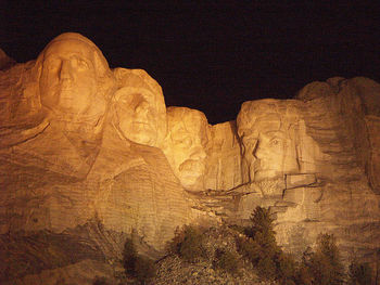 Rock formation in sea