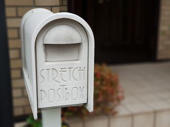 Close-up of mailbox