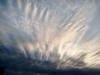 Low angle view of clouds in sky