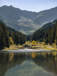 Autumn lake in liechtenstein