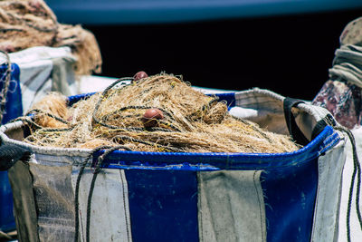 Close-up of fishing net