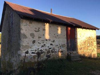 Exterior of old building against sky