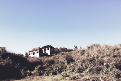 Houses against clear sky