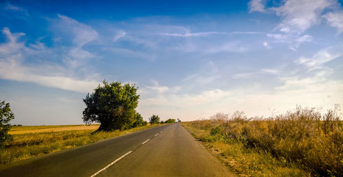 Country road along landscape