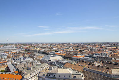 High angle view of townscape against sky