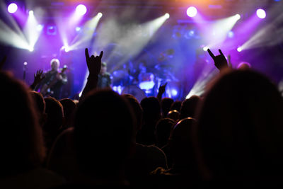 Group of people at music concert