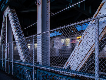 Metal bridge in city