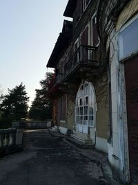 Exterior of old building against sky