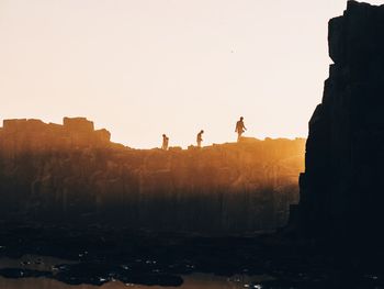 View of landscape at sunset