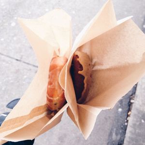 Close-up of apple on wall