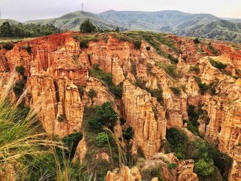 Scenic view of rock formations