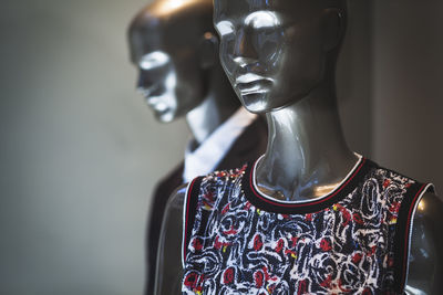 Close-up of sculpture in store