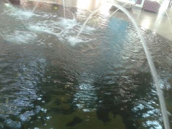 High angle view of swimming pool in sea