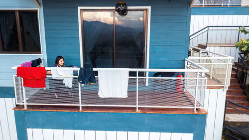 Balcony of a resort in kuak hill resort in lenggong.