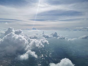 Aerial view of cloudscape