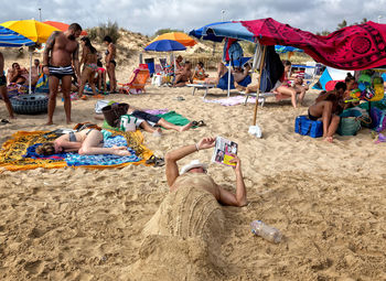 Group of people at beach