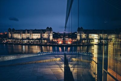 Illuminated city at night