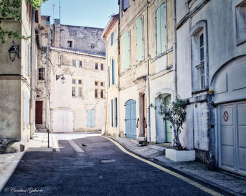 Street amidst buildings in town