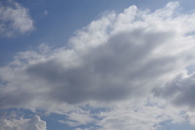 Low angle view of clouds in sky