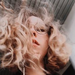 Close-up portrait of young woman
