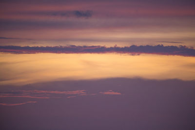 Low angle view of clouds in sky during sunset