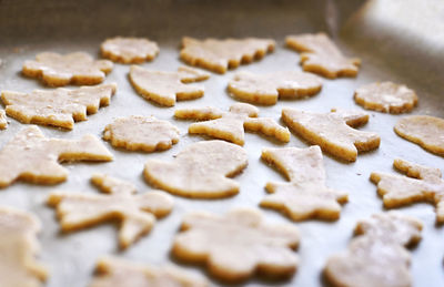 Close-up of cookies on table