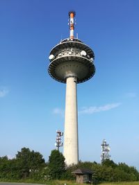 Low angle view of lighthouse against sky