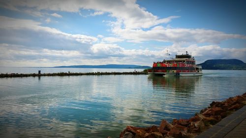 Scenic view of calm sea against sky