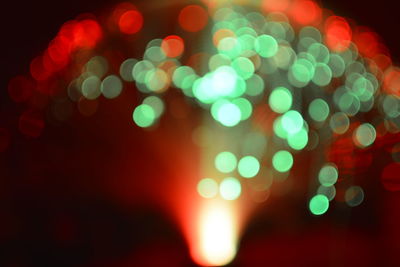 Defocused image of illuminated christmas lights