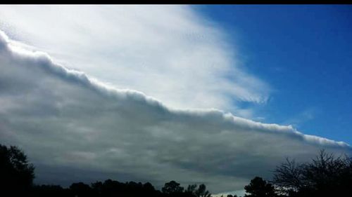 Low angle view of cloudy sky