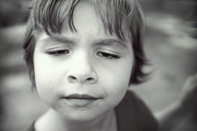 Close-up of girl at park