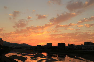 Clouds in sky at sunset