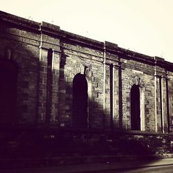 Low angle view of historic building