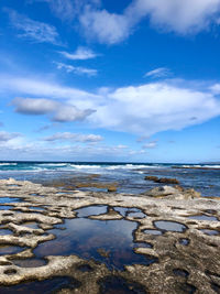 Scenic view of sea against sky