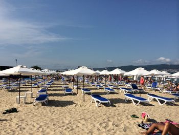 Tourists on beach