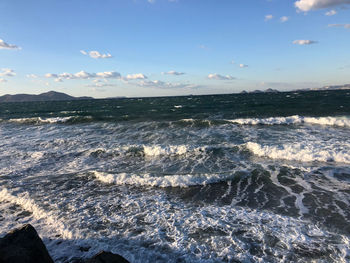 Scenic view of sea against sky