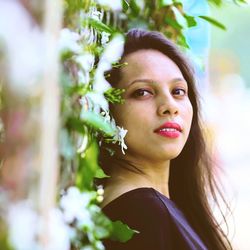 Portrait of beautiful young woman