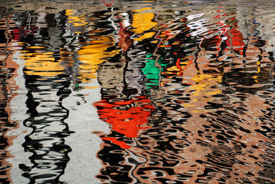 Reflection of puddle in water