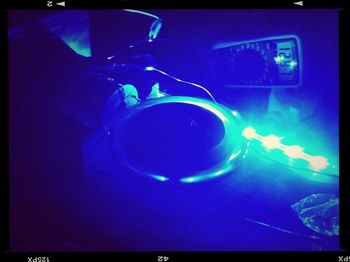 Close-up of tree against blue sky