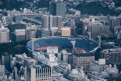 Aerial view of buildings in city