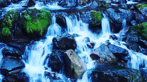 Scenic view of waterfall