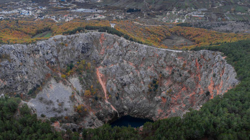 Panoramic view of rock formations