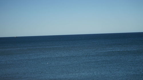 Scenic view of landscape against clear blue sky