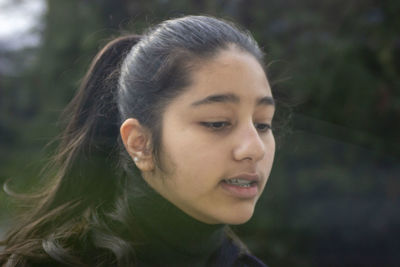 Close-up portrait of a smiling girl