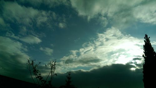 Low angle view of cloudy sky