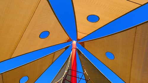 Textile against blue sky