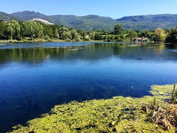 Scenic view of calm lake