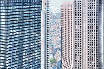 Full frame shot of modern buildings in city