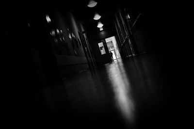 View of illuminated building at night