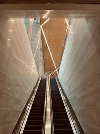 Low angle view of escalator